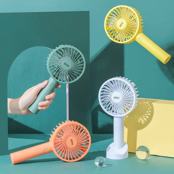 Portable Hand Held Fan Office Desktop Multifunctional Folding Double Headed Small Electric Fan With A Neck Lanyard