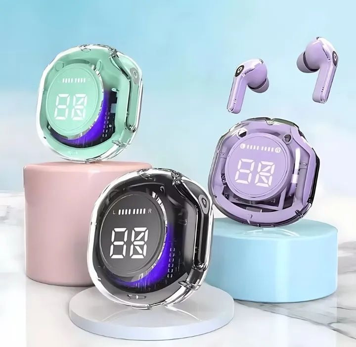 Air 39 Earbuds Wireless Transparent Airpods Air39 Bluetooth Gaming EARBUDS LED Display Super Bass HD Sound Quality Trendy Earphone Latest Technology Water Proof HD Calling TWS Technology Sports Headphone