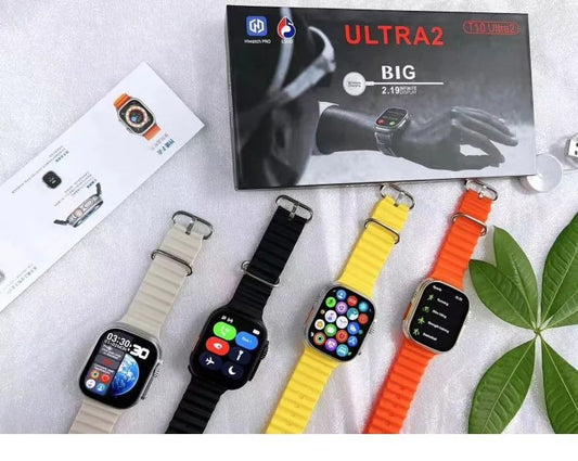 T10 Ultra2 Latest 9Series Smart Watch 49mm Real Screw Straps Lock HD Display Smartwatch Ultra Health Monitor Wireless Charger Smart Watches Men Women Fitness Band